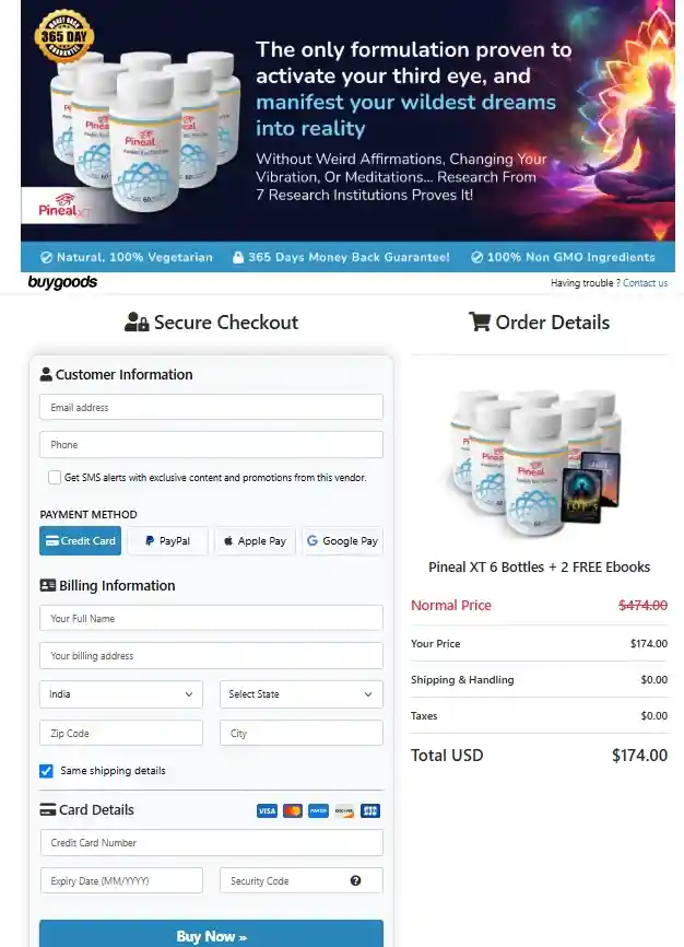 Pineal XT Order Page